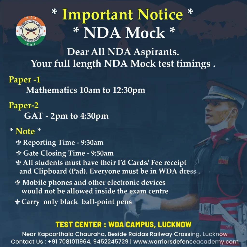 nda notification 2023 nda exam date vacancies eligibility