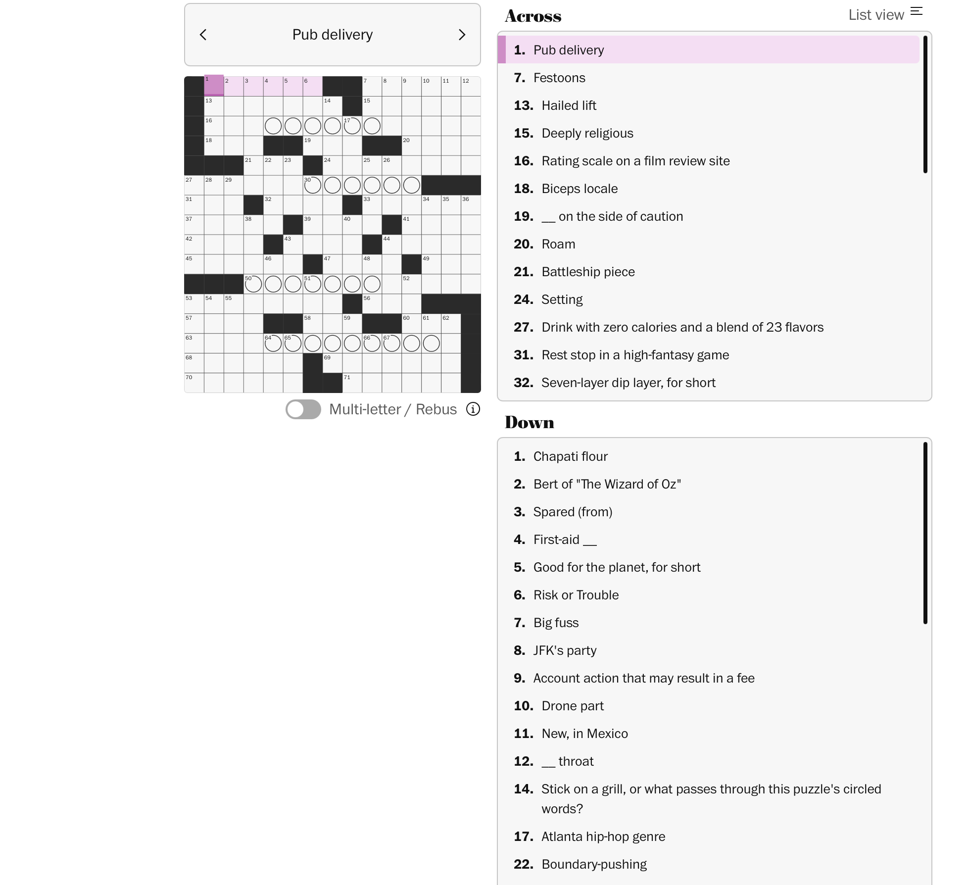 Free Printable Crossword Puzzles Washington Post